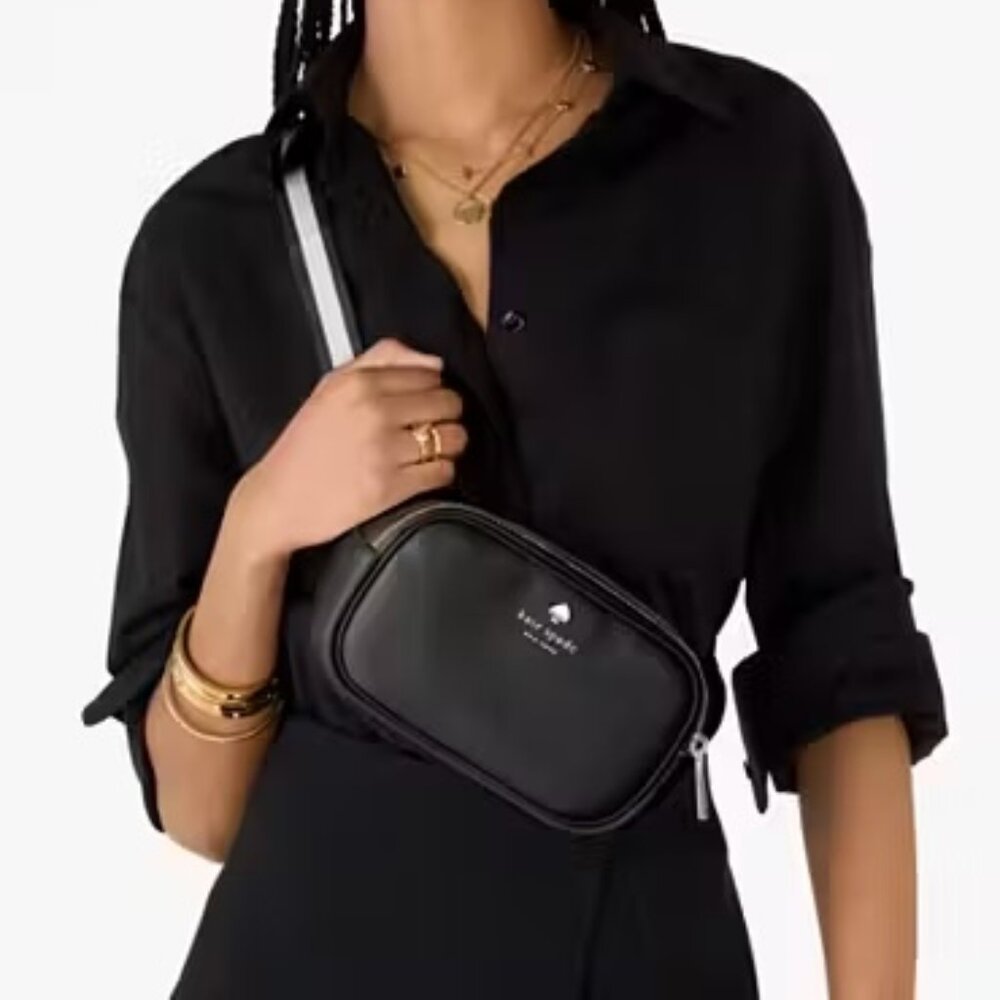 Kate Spade Emma Belt Bag_Leather_Crossbody / Waist Bag_Black and White_NWT